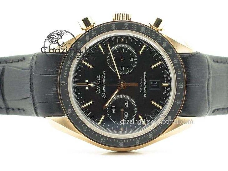 0426 Speedmaster ’57 RG Chrono AXF Best Edition On Black Leather Strap A Colorful 8284